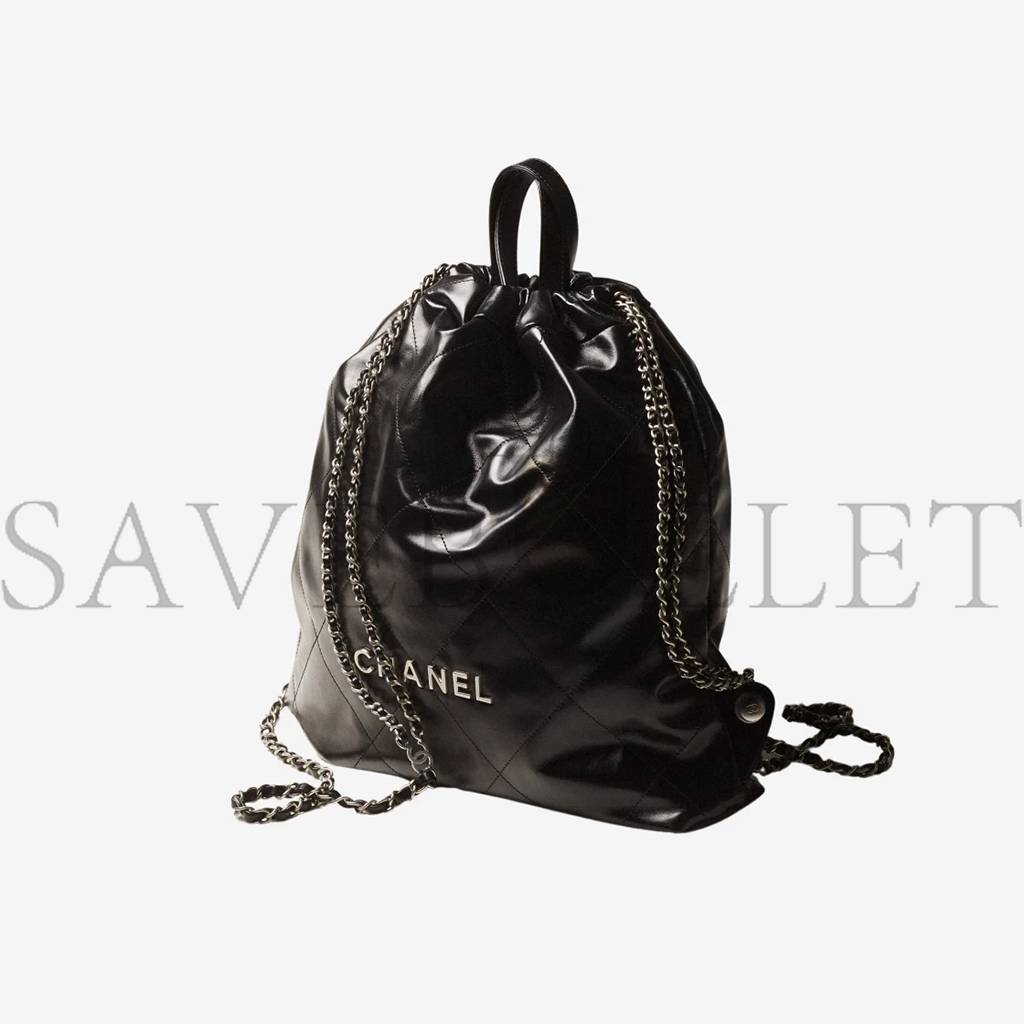 CHANEL 22 BACKPACK SILVER HARDWARE  AS3313 B08872 94305 (48*45*10cm)